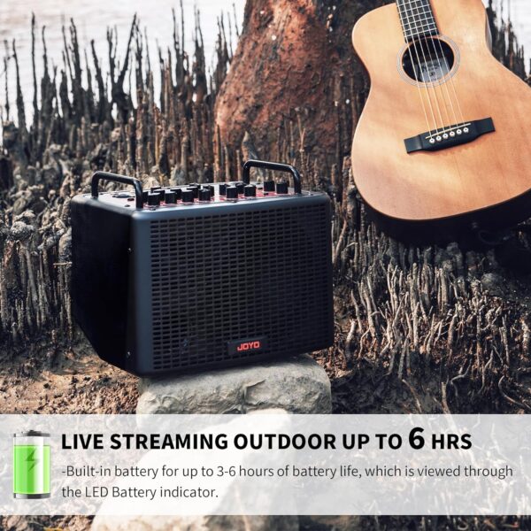 JOYO 40 Watt Acoustic Guitar Amplifier - Rechargeable Guitar & Vocal Two Channel Amp - Image 2